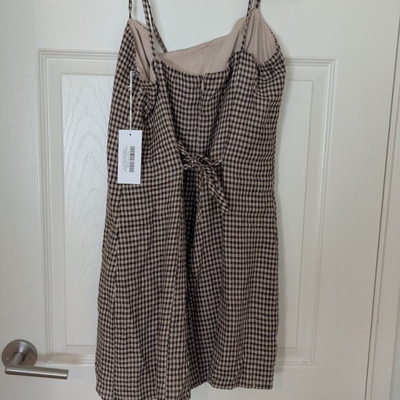 Reformation - Tovianna Plaid Mini Dress In Tartine Check (US8) - Picture 5 of 7